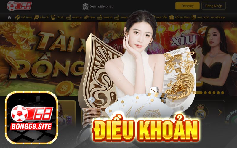 Điều khoản Bong68 khi sử dụng trang game giải trí